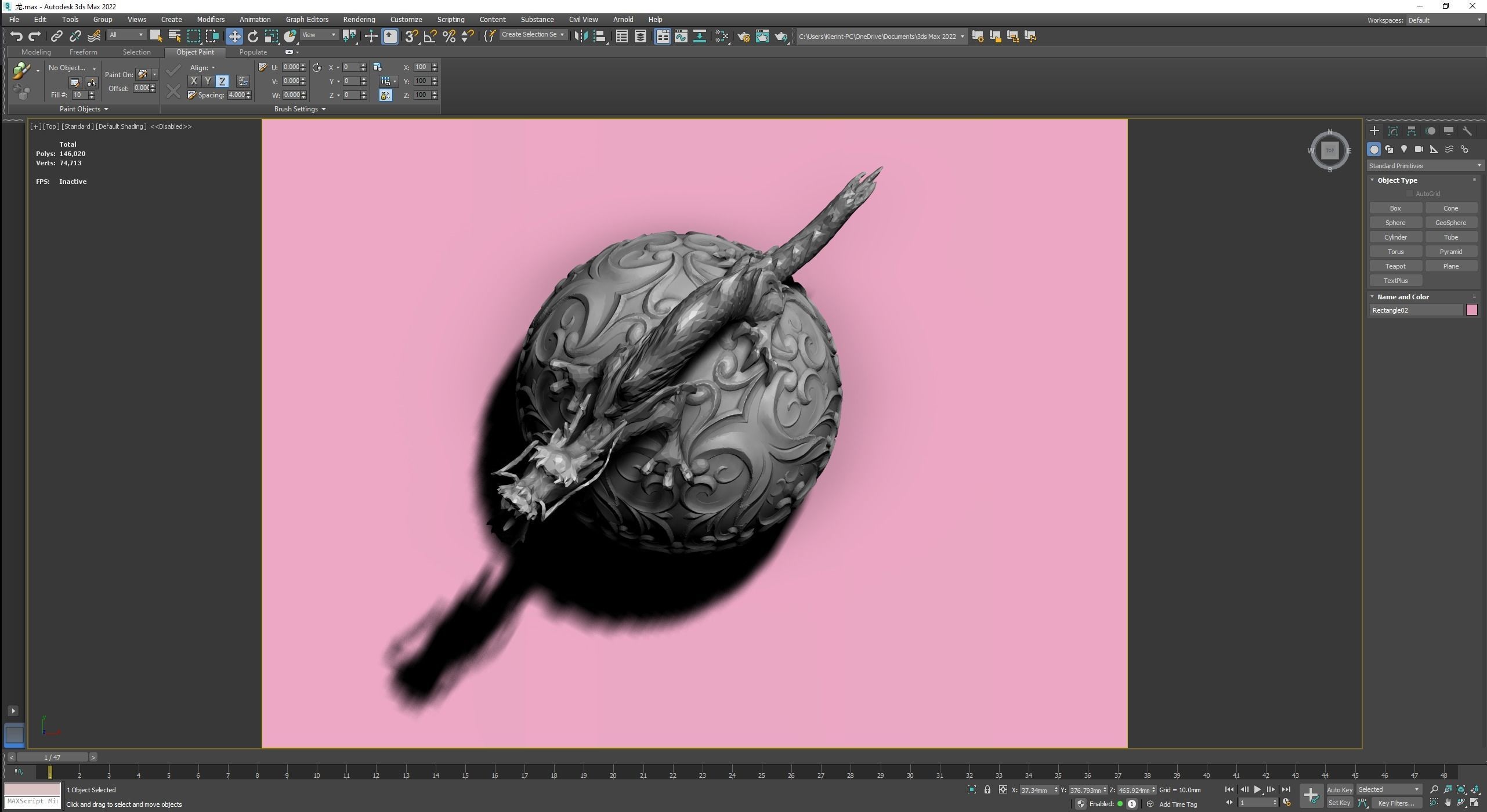 Jade Dragon Chinese Ball 3D model_4