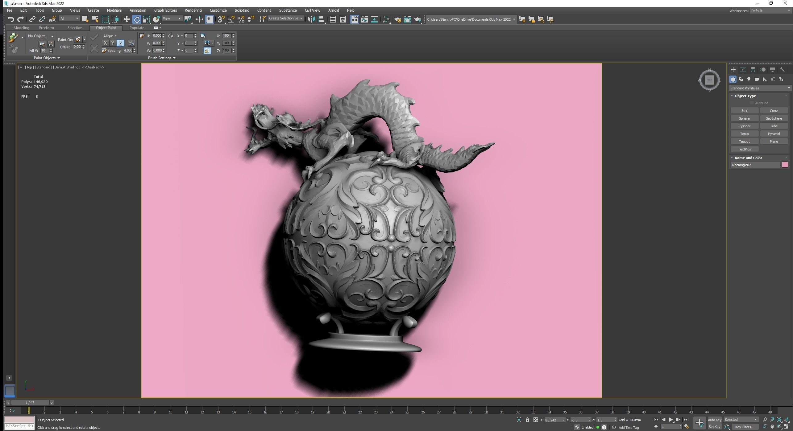 Jade Dragon Chinese Ball 3D model_3
