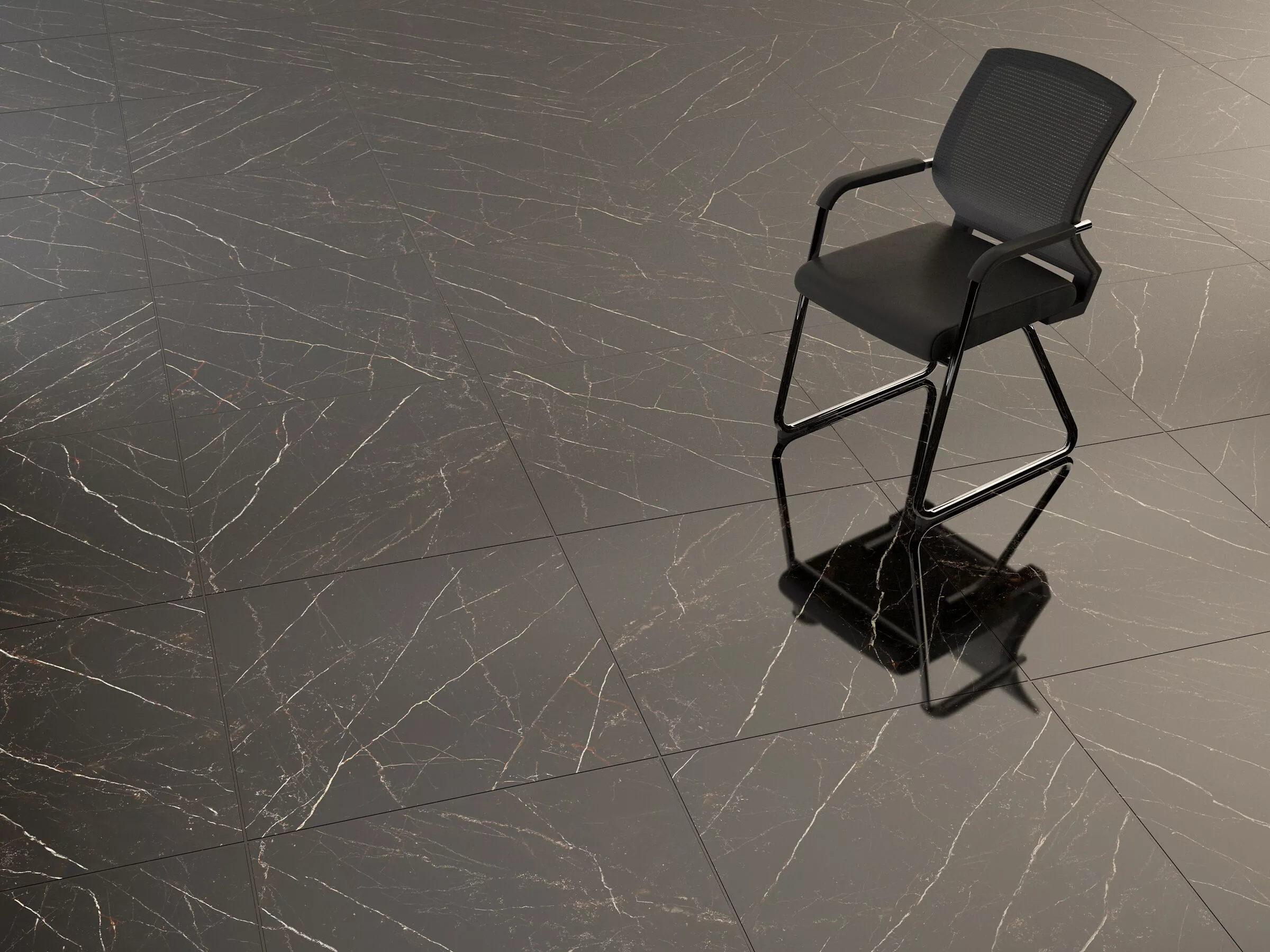 Emote Nero Amasanta Marble Gloss Tile 780 x 780 mm Texture Map Texture