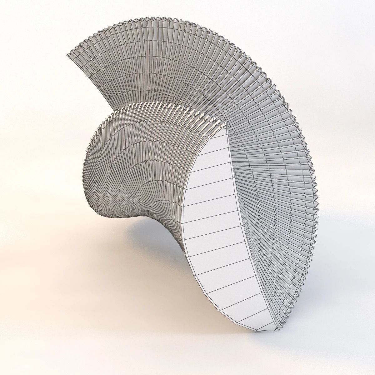 Elegance In Glass Sculpture 3D model_7