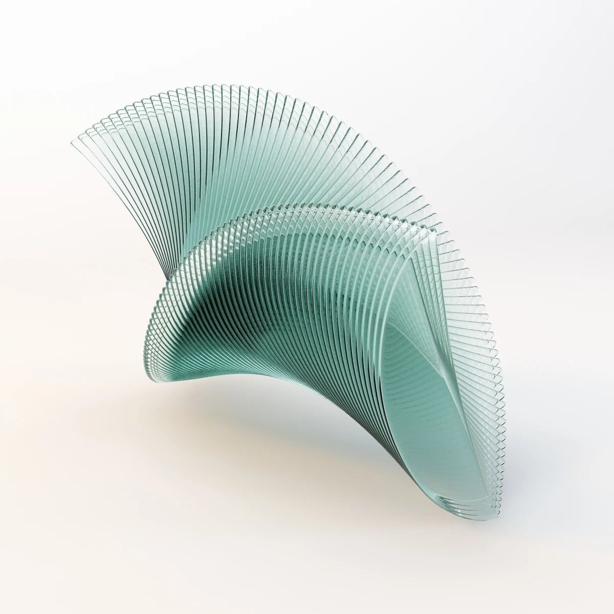 Elegance In Glass Sculpture 3D model_6