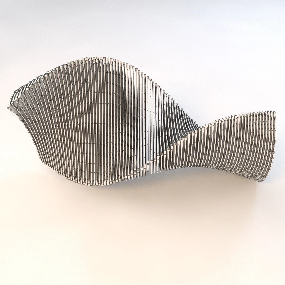 Elegance In Glass Sculpture 3D model_10