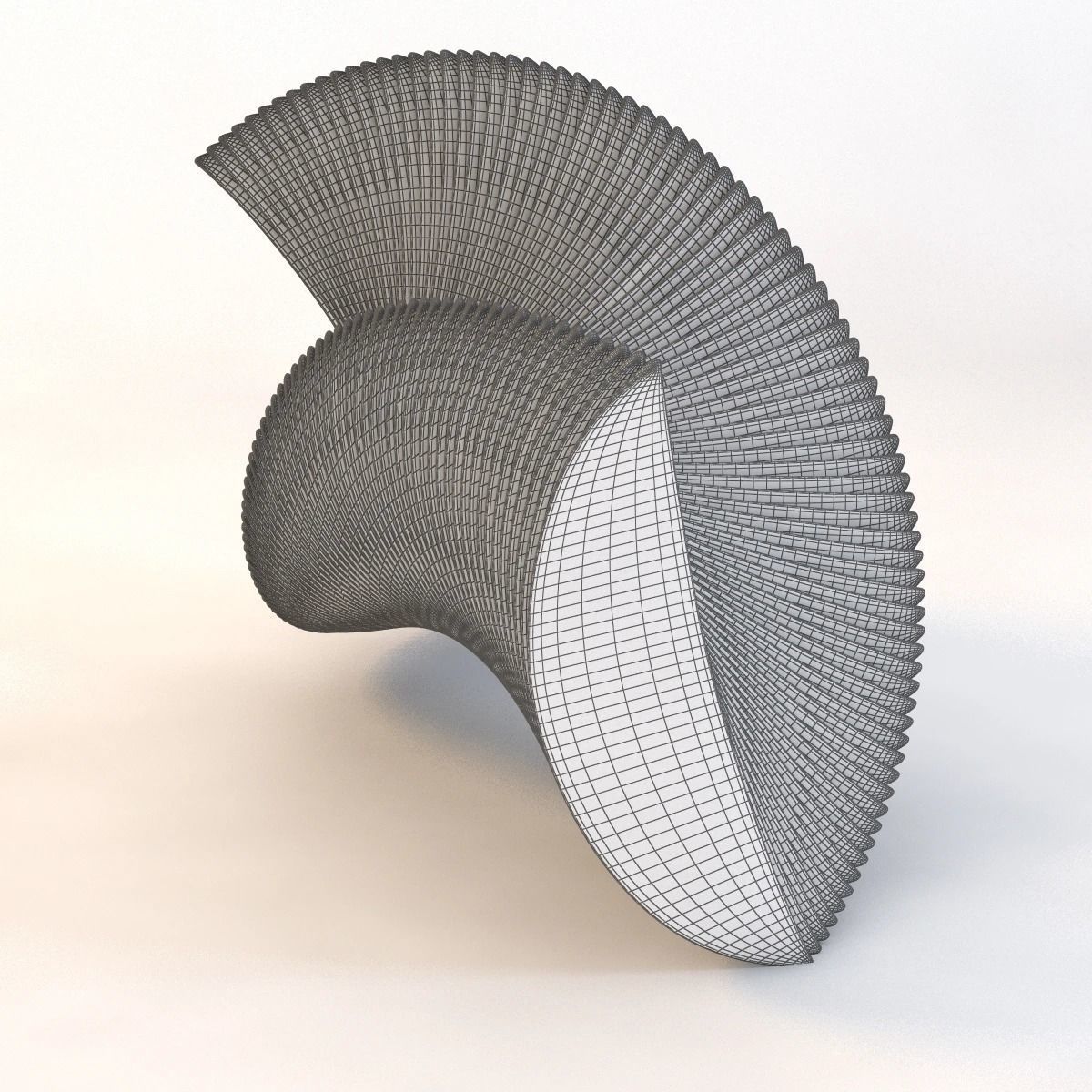 Elegance In Glass Sculpture 3D model_12