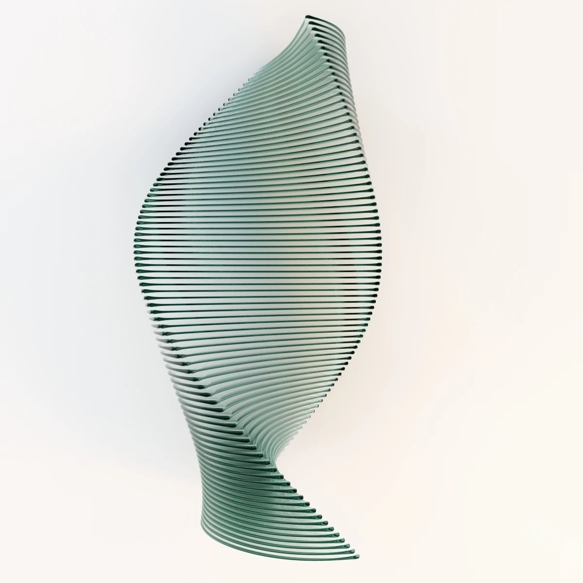 Elegance In Glass Sculpture 3D model_5