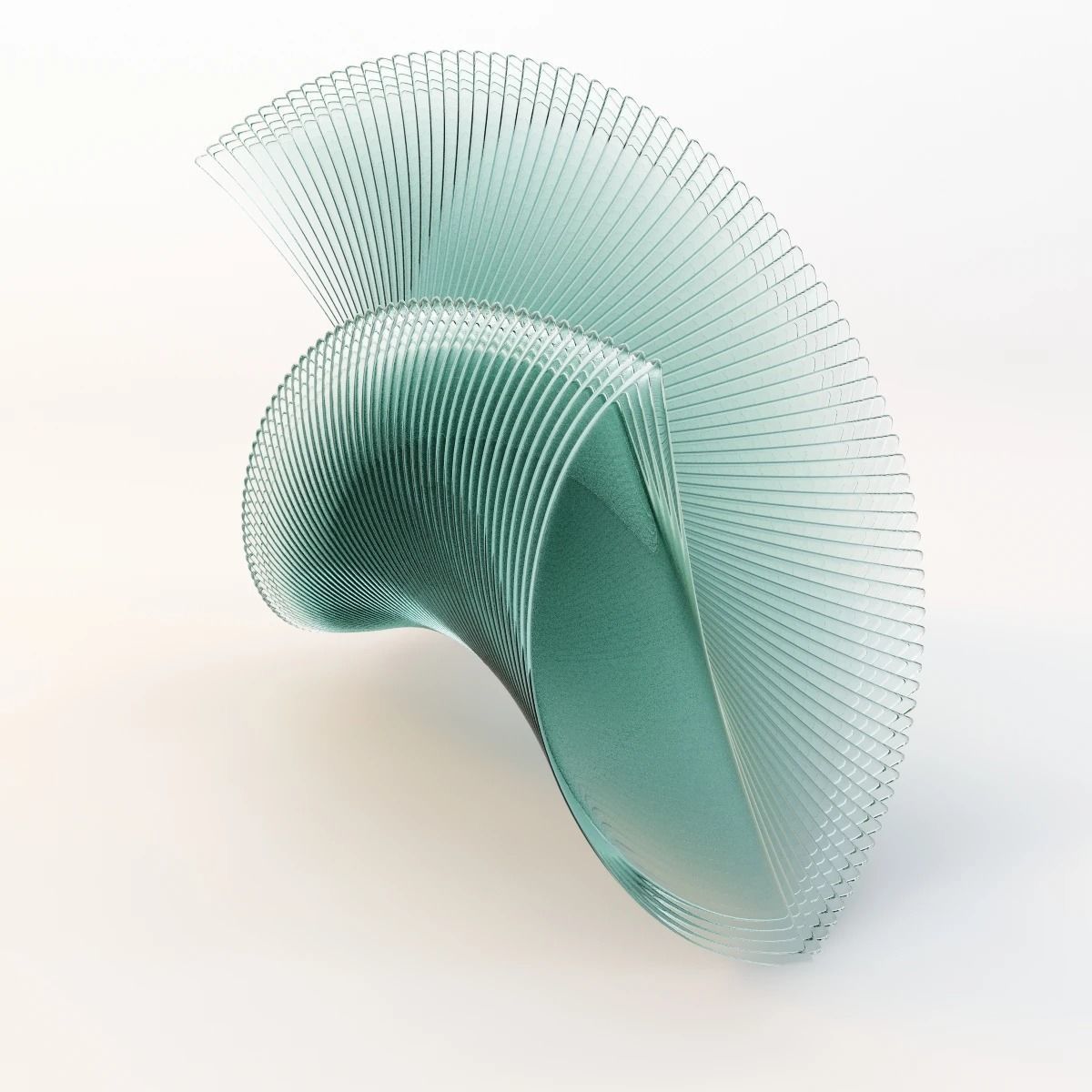 Elegance In Glass Sculpture 3D model_1