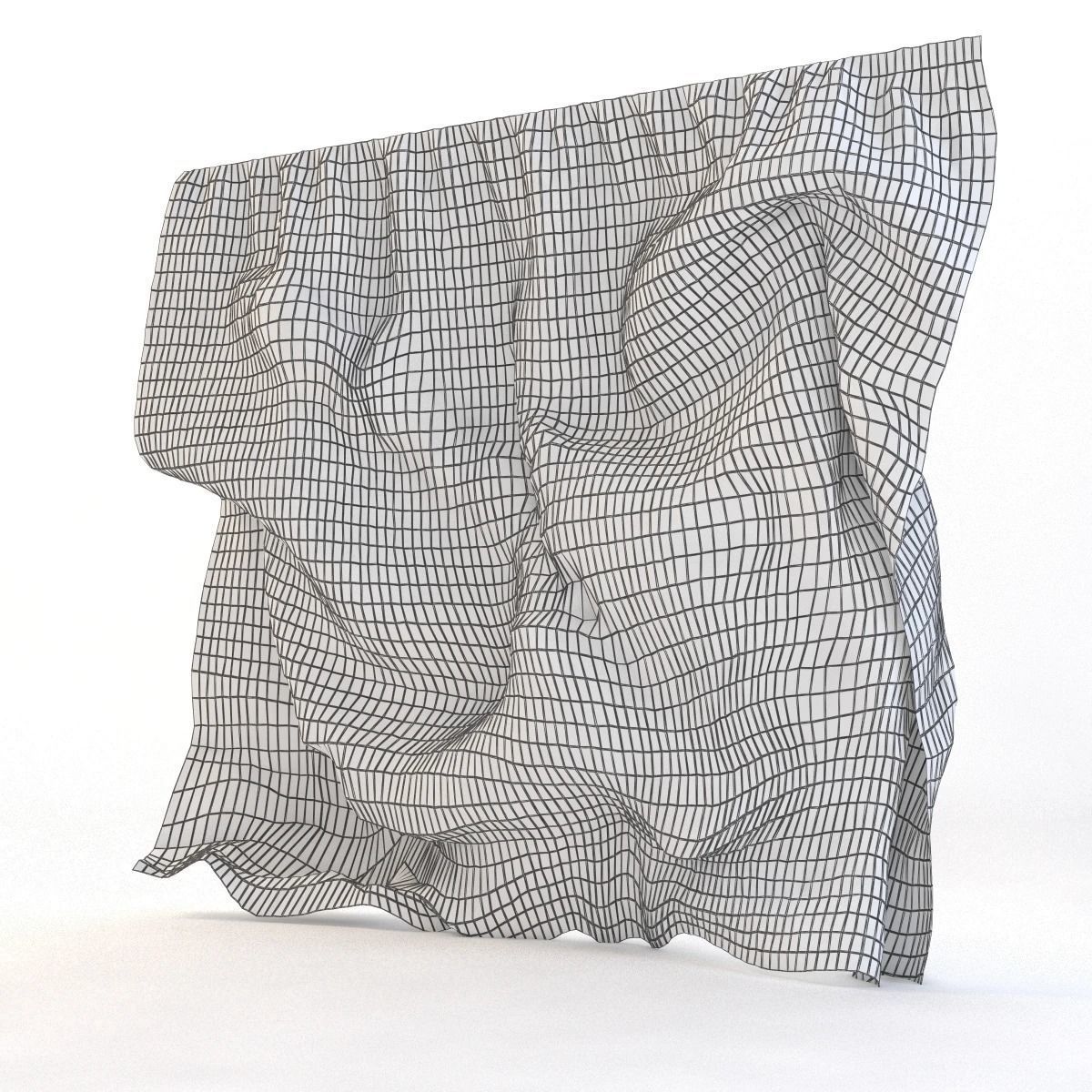 El Anatsui Red Block Curtain 3D model_1