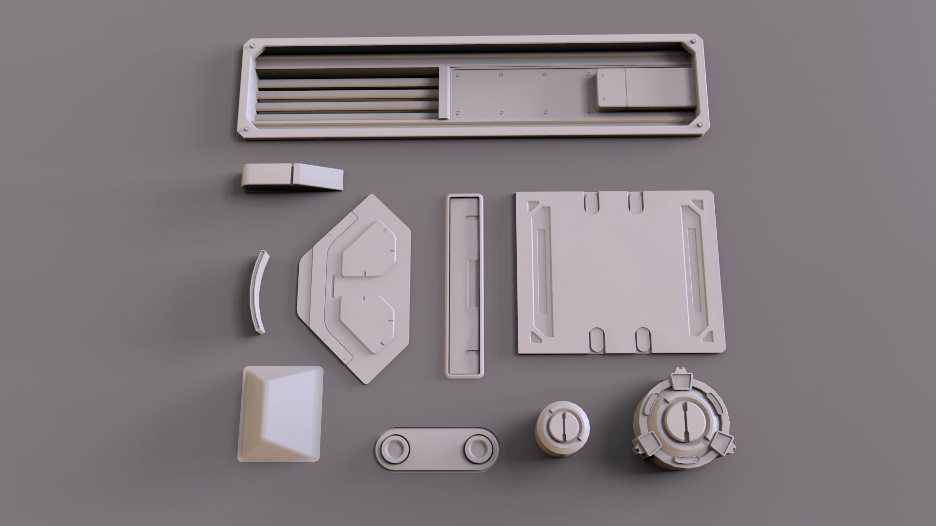 Sci fi trim sheets 1 3D model_8