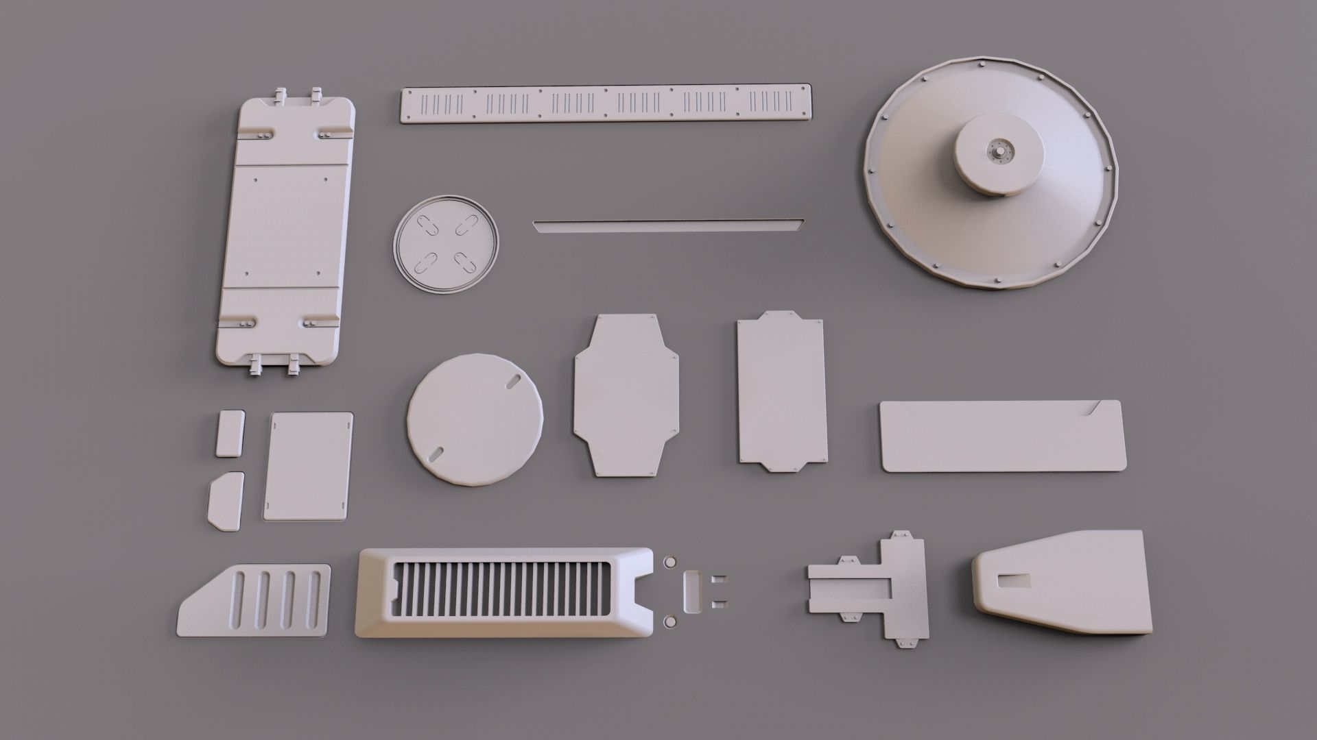 Sci fi trim sheets 1 3D model_7