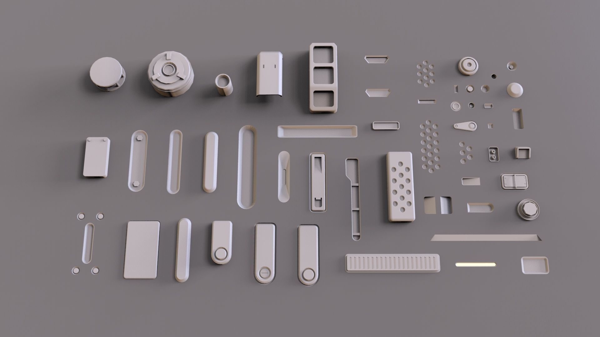 Sci fi trim sheets 1 3D model_4