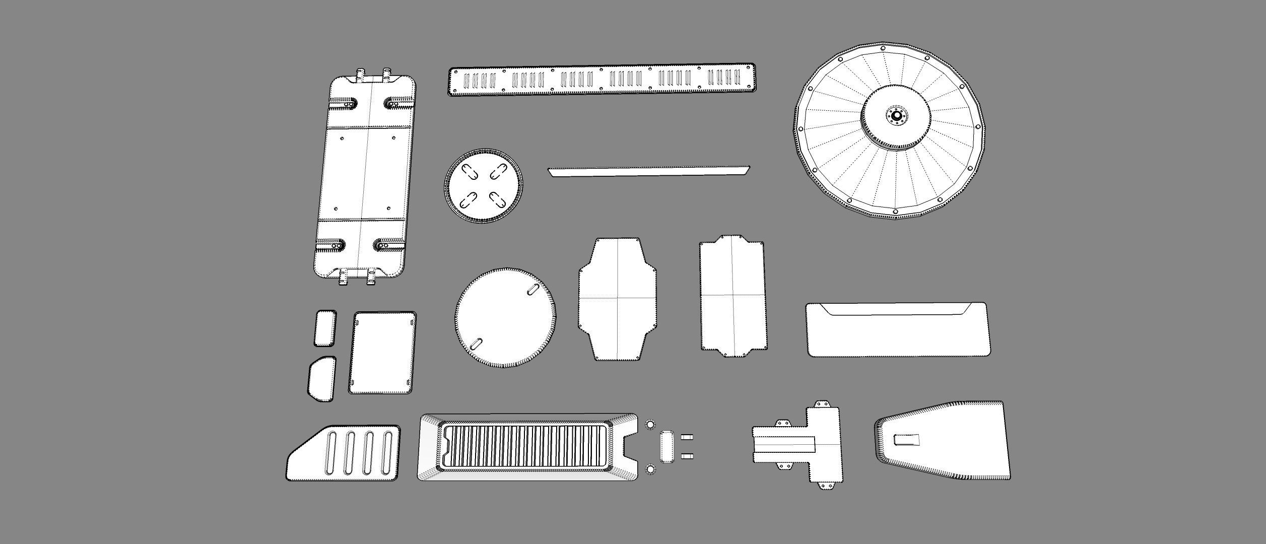 Sci fi trim sheets 1 3D model_19