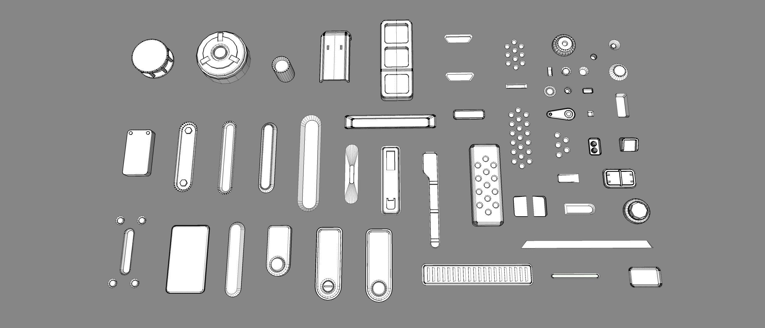 Sci fi trim sheets 1 3D model_16