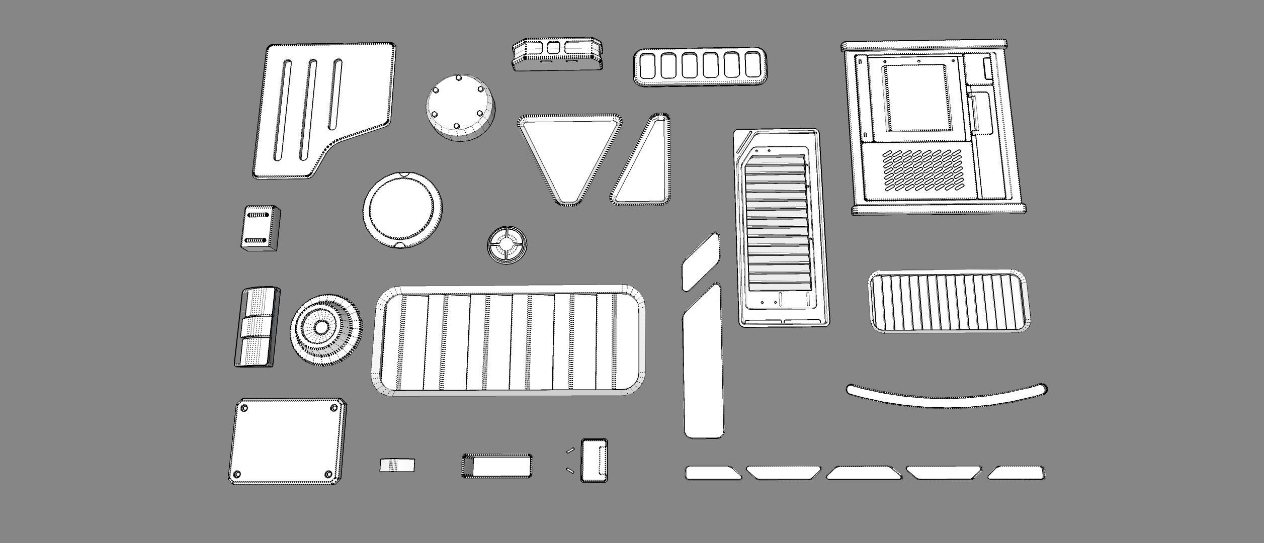 Sci fi trim sheets 1 3D model_17