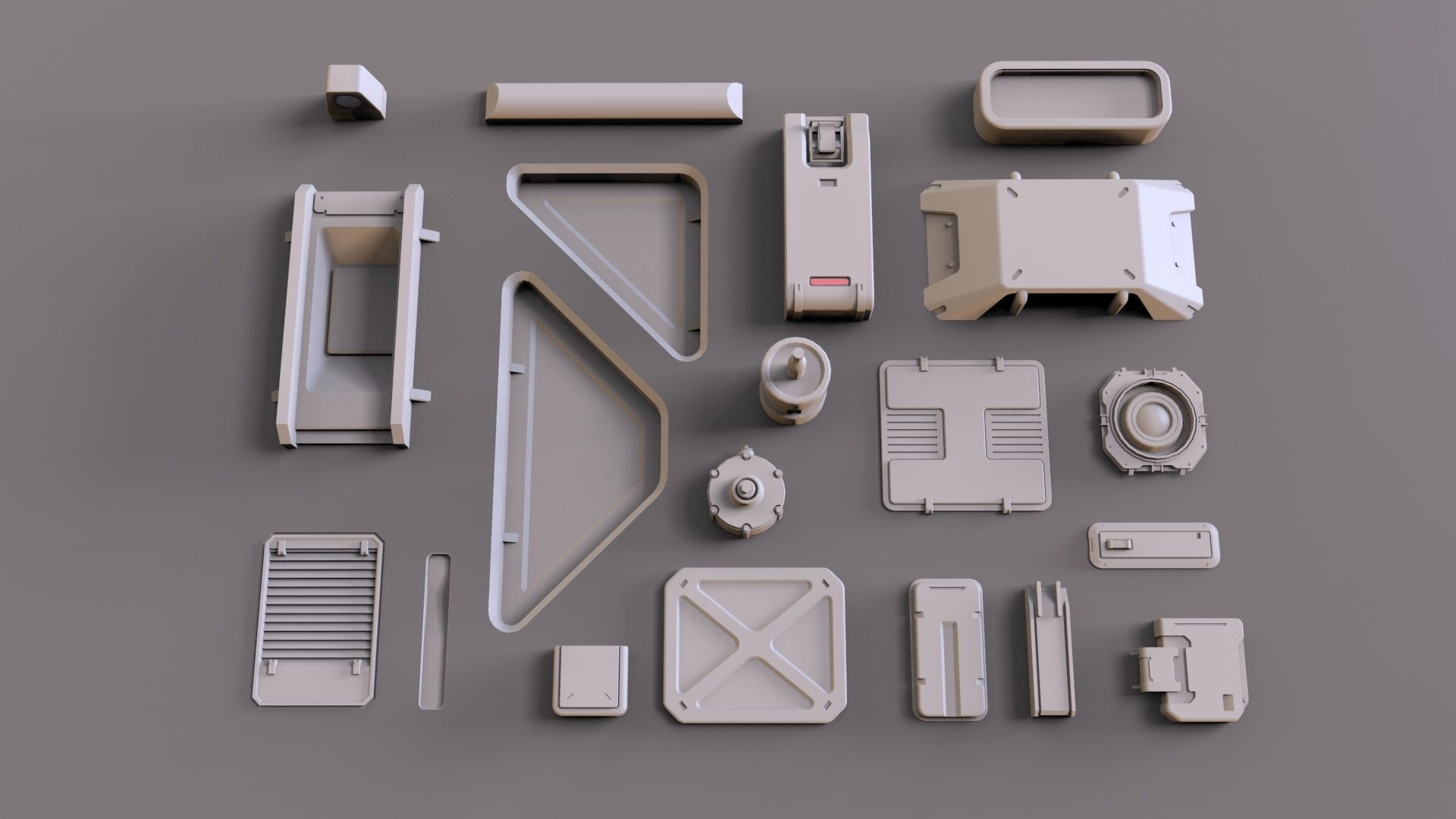 Sci fi trim sheets 1 3D model_1