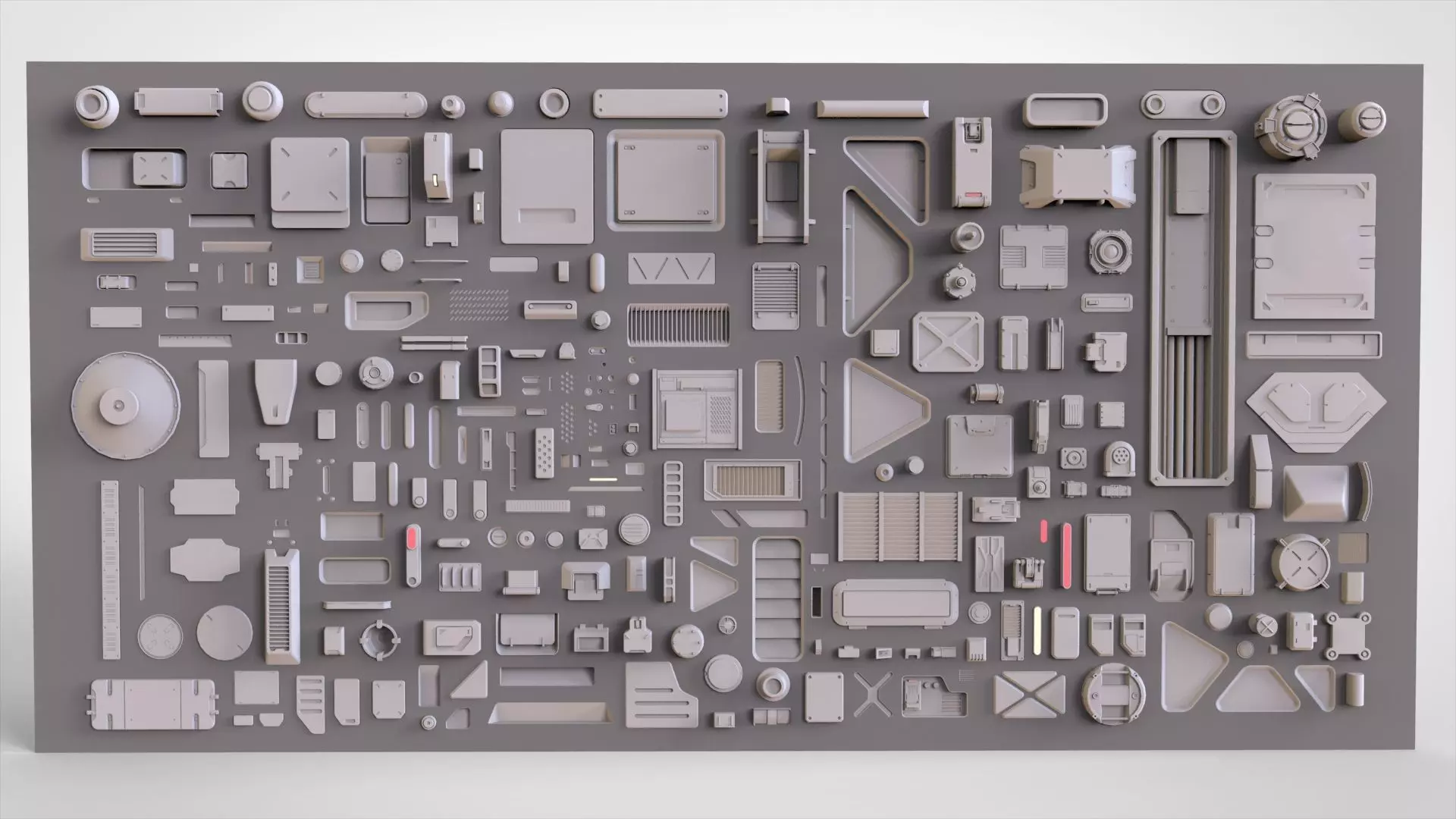 Sci fi trim sheets 1 3D model_0