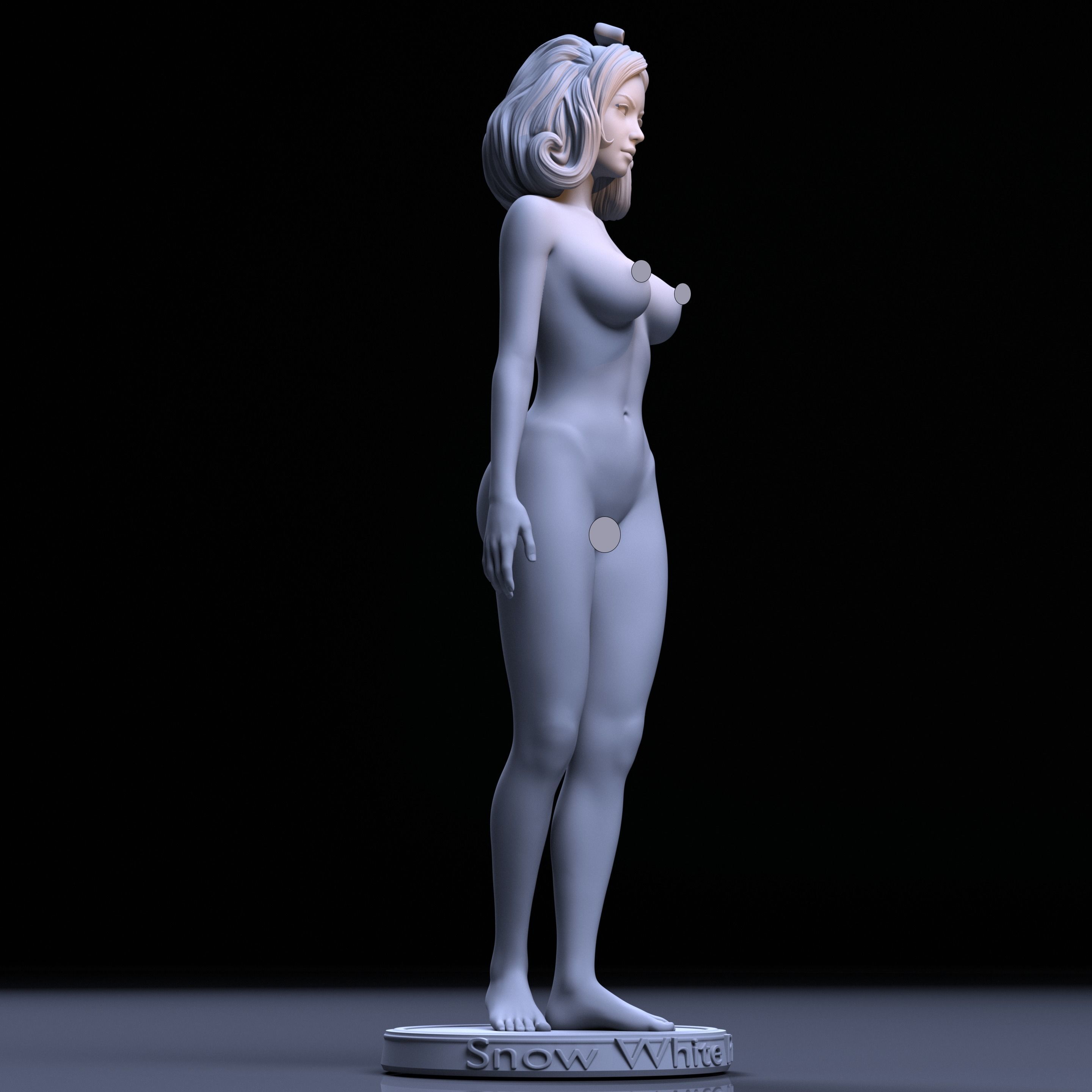 Snow White Princess - human version 3D print model_4