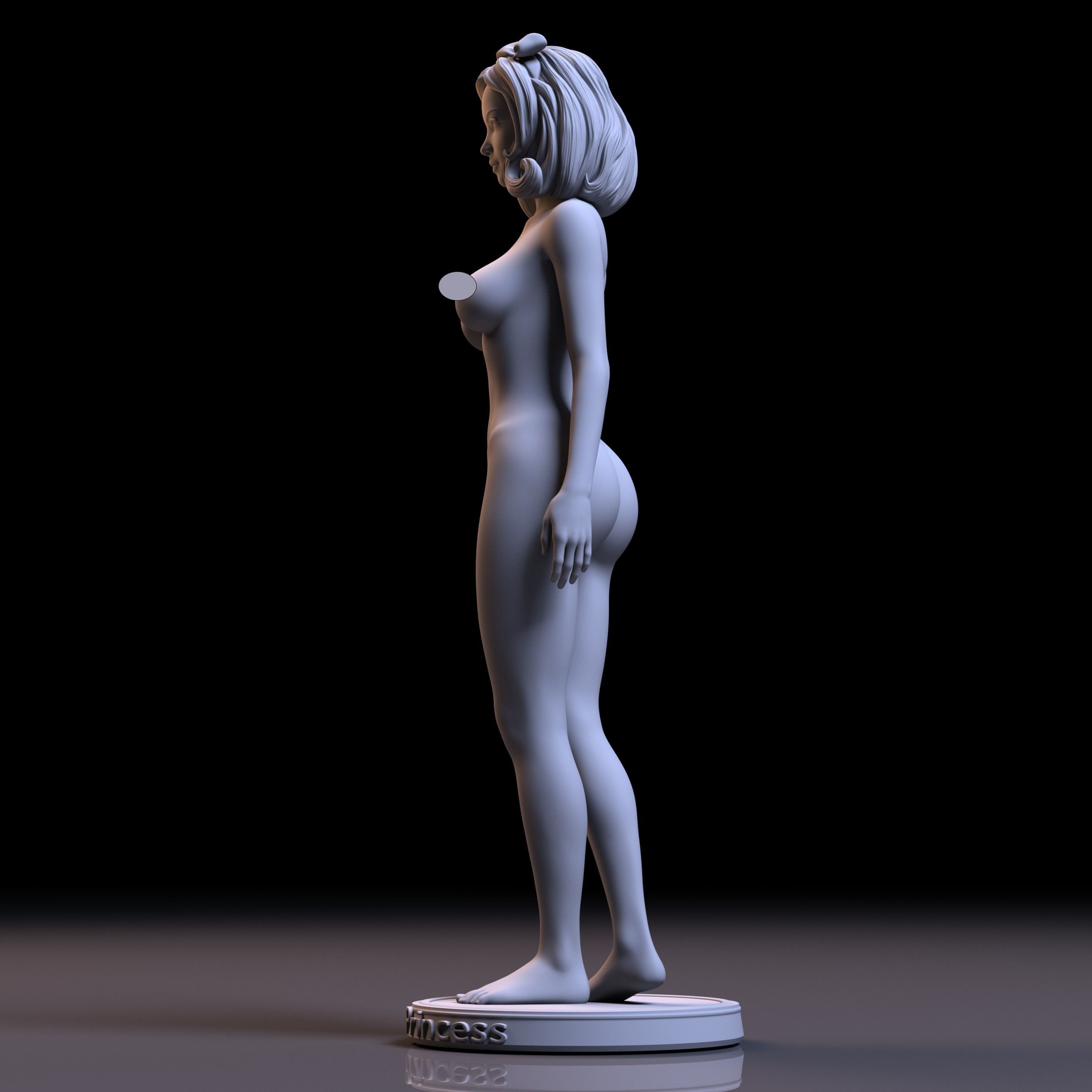 Snow White Princess - human version 3D print model_2