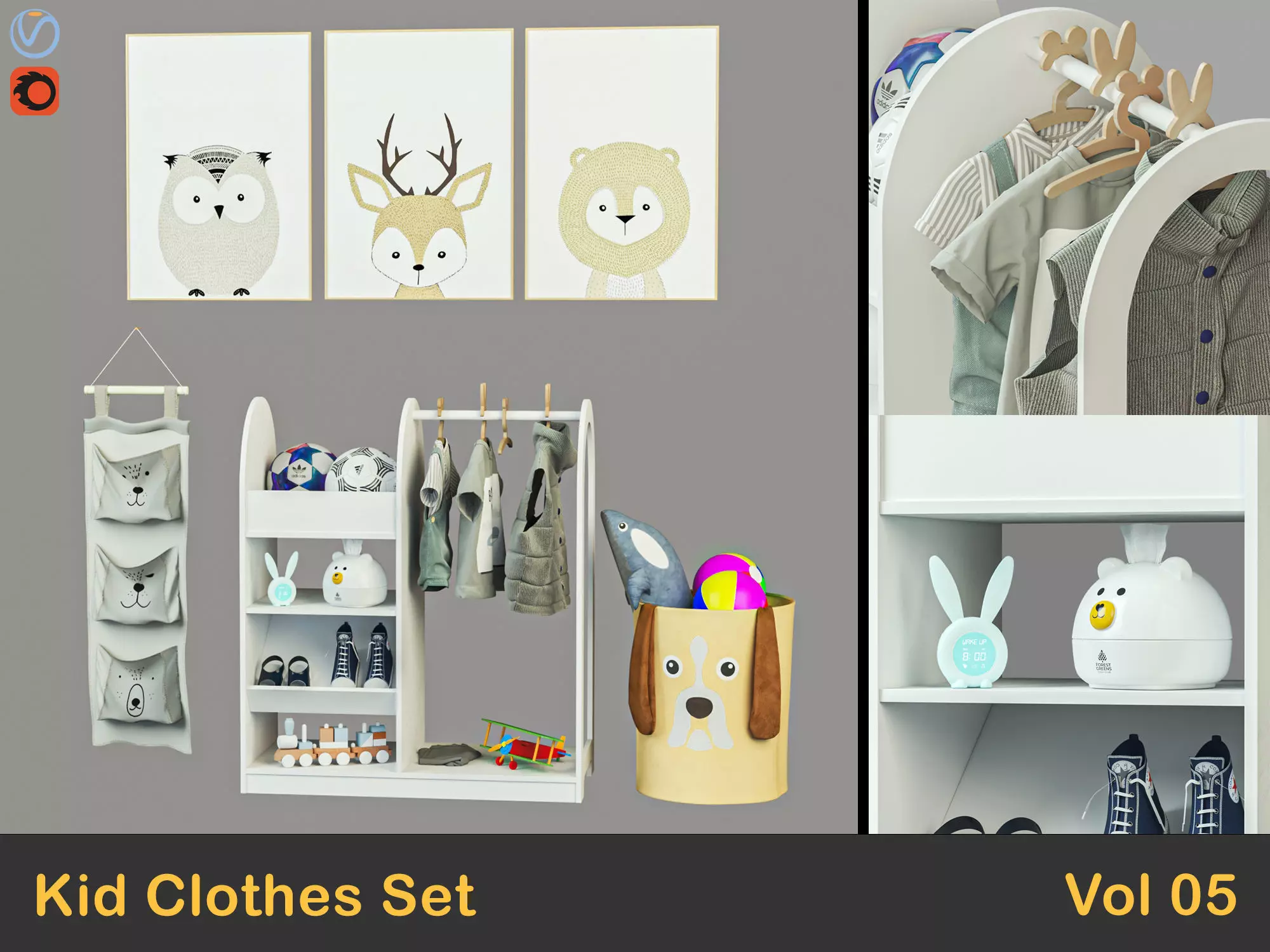 Kid Clothes set 06 3D model