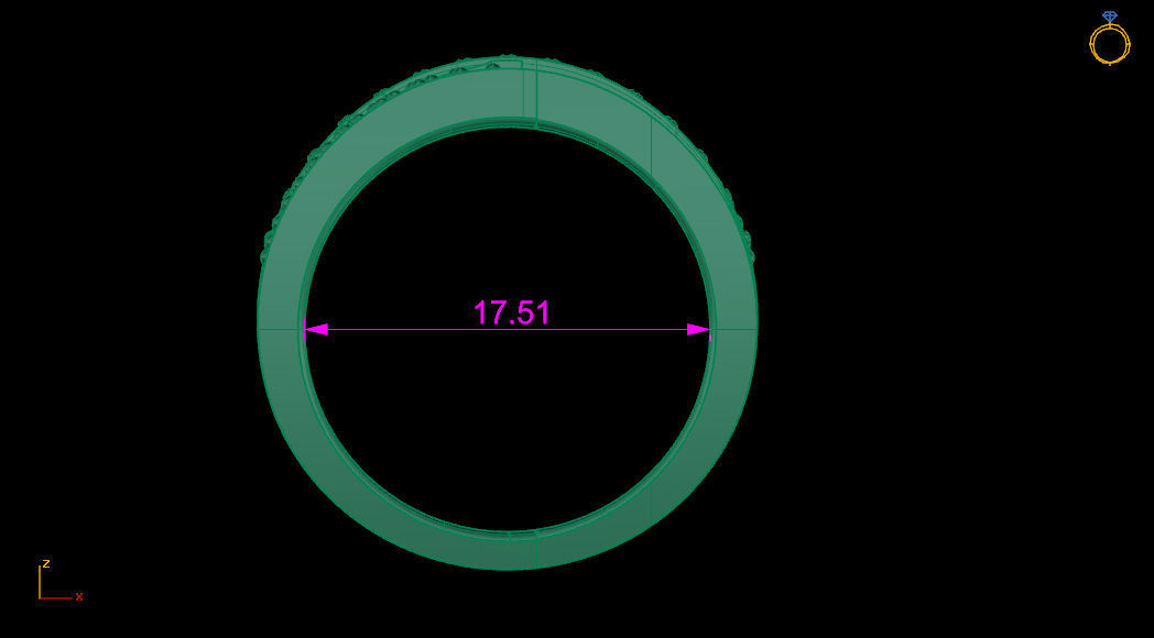 X ring 55 3D print model_3