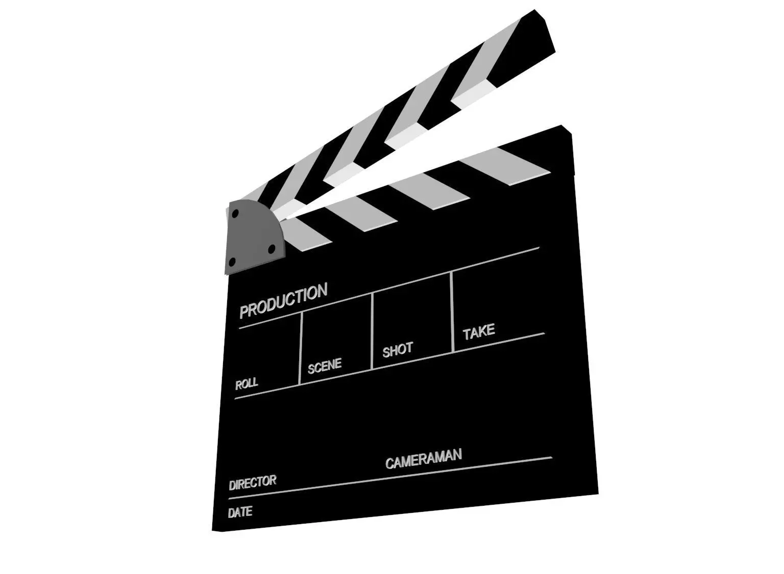 clapper movie clapperboard Free 3D model