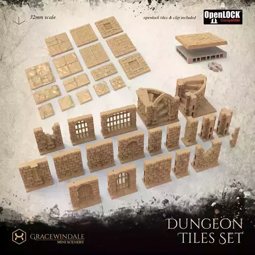 Dungeon Tiles Set 3D print model