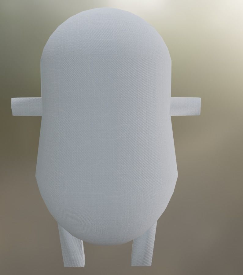 VRChat Avatar Small Snowman Low-poly 3D model_3