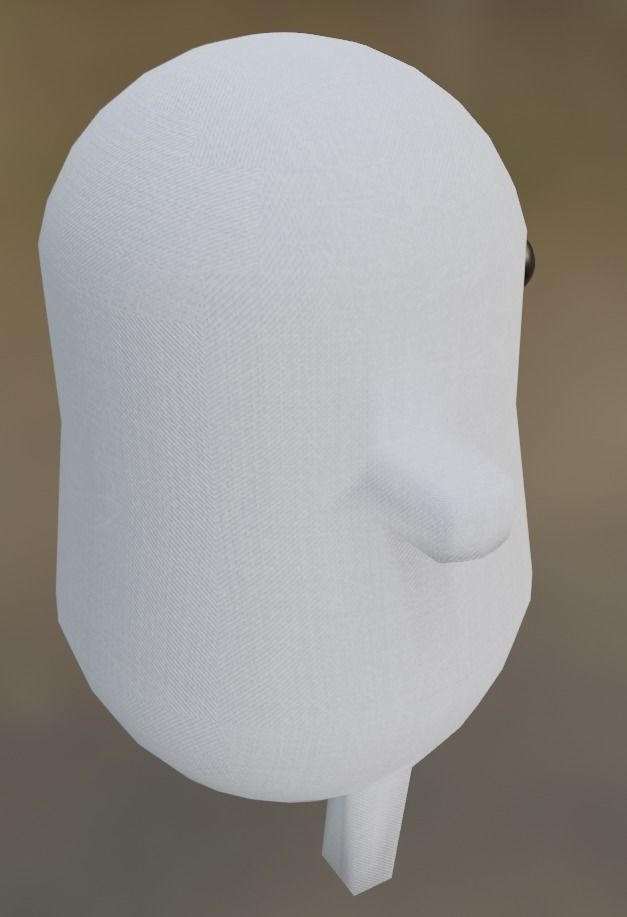 VRChat Avatar Small Snowman Low-poly 3D model_4