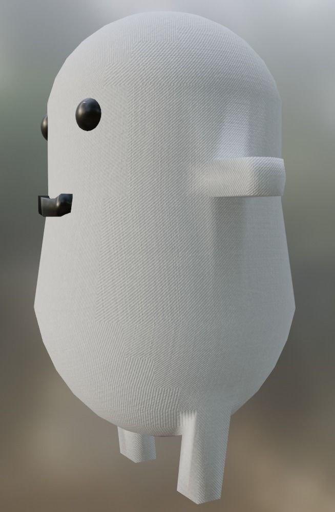 VRChat Avatar Small Snowman Low-poly 3D model_5