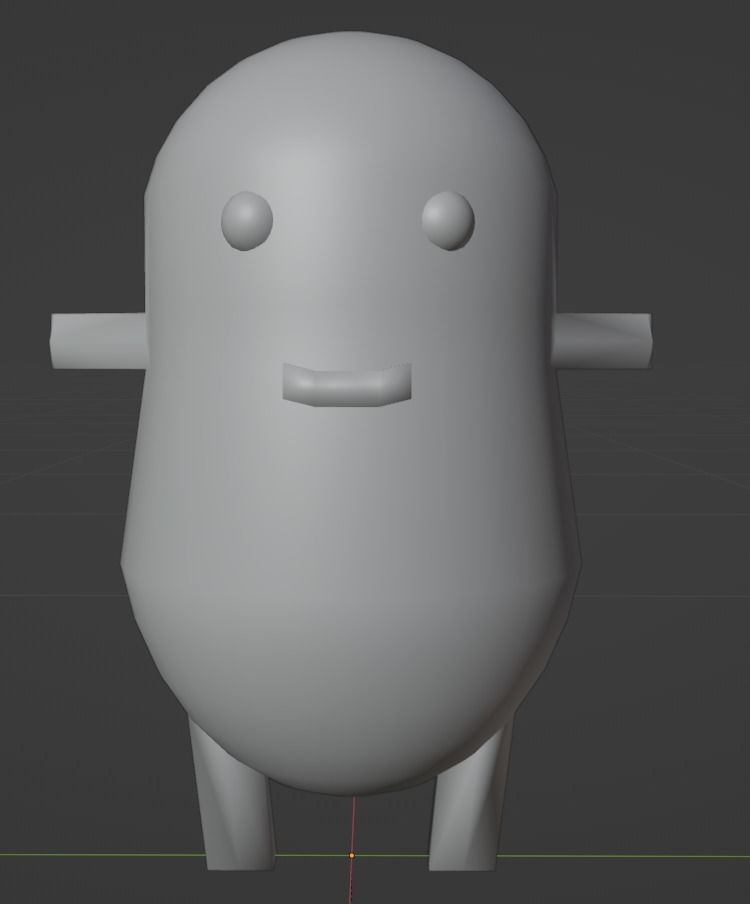 VRChat Avatar Small Snowman Low-poly 3D model_6
