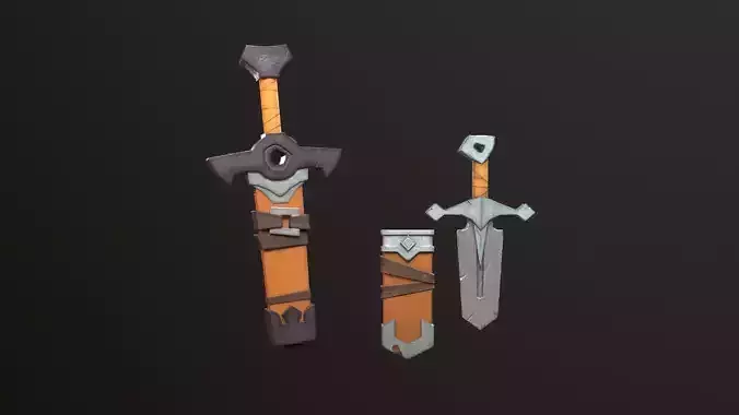 stylized swords