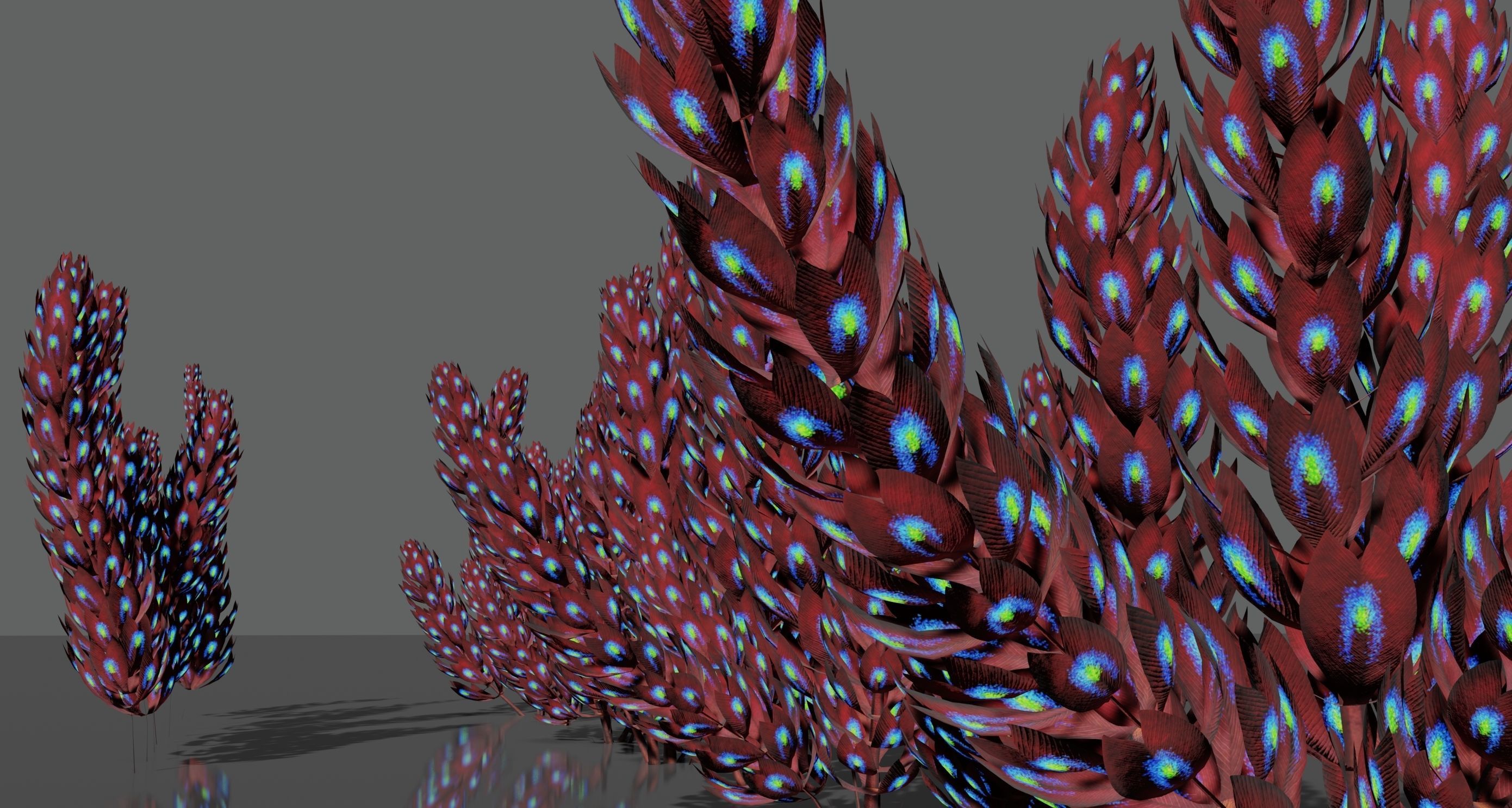 Glowing alien herbs 9 Low-poly 3D model_2