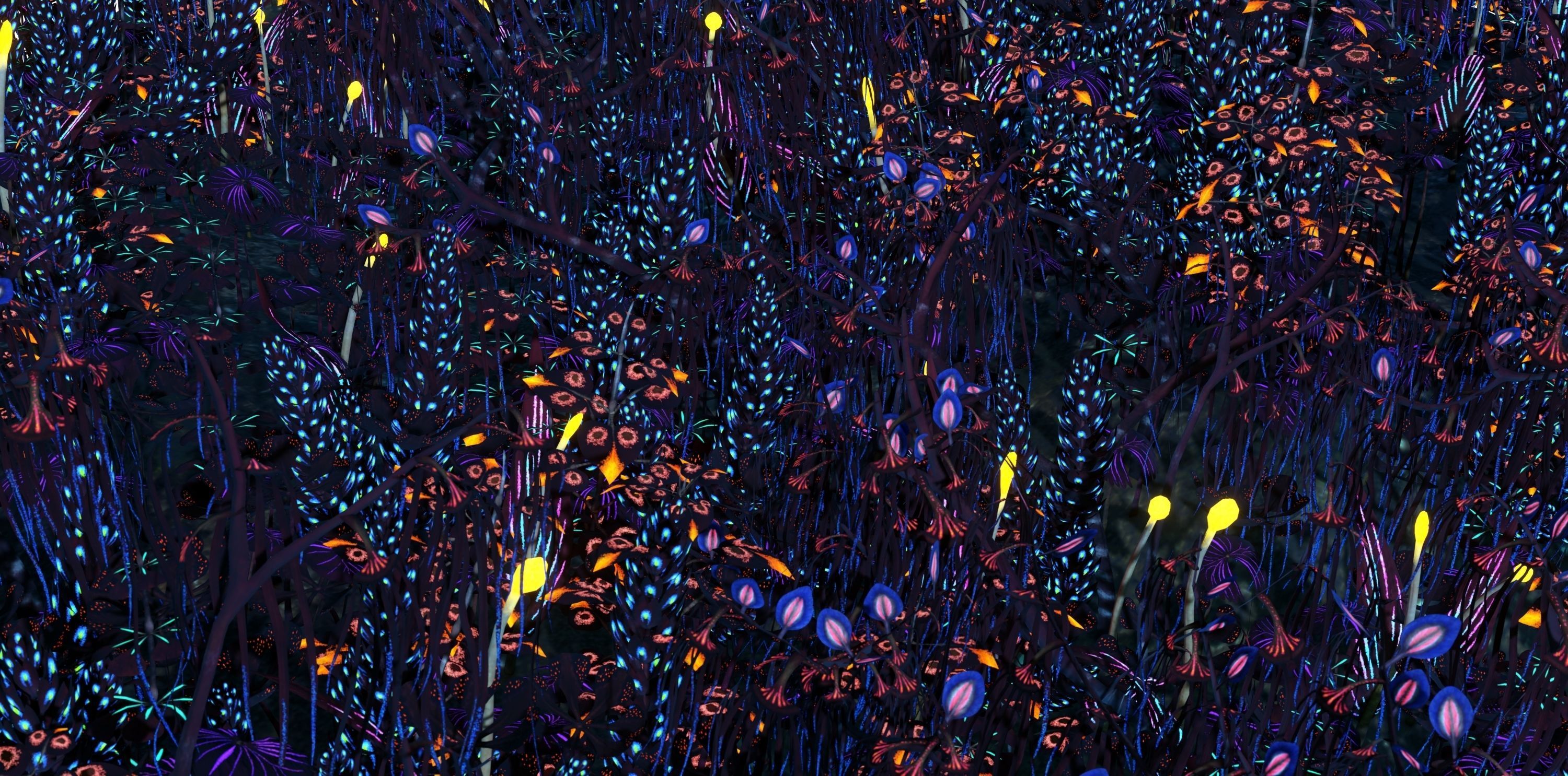 Glowing alien herbs 9 Low-poly 3D model_1