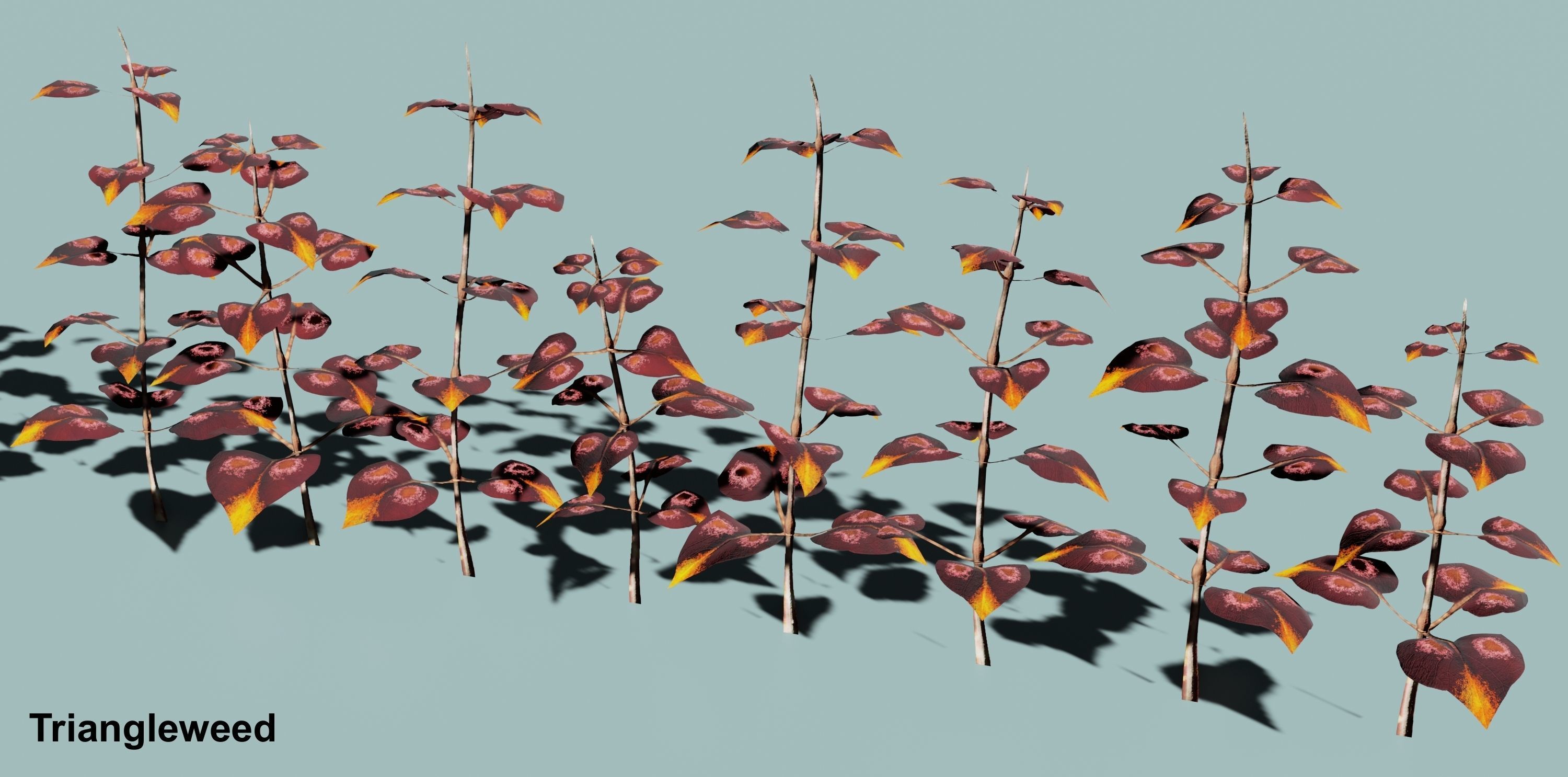 Glowing alien herbs 9 Low-poly 3D model_8