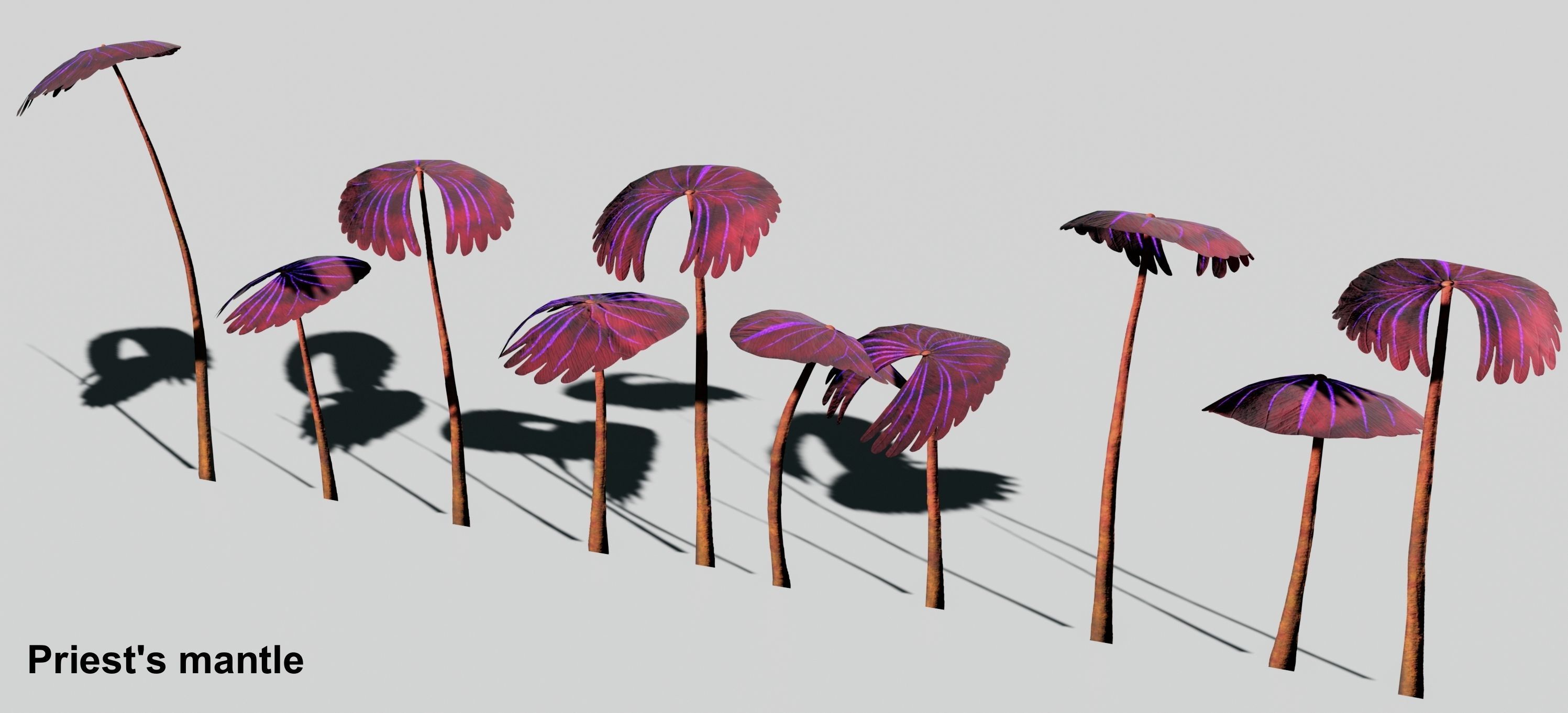 Glowing alien herbs 9 Low-poly 3D model_6