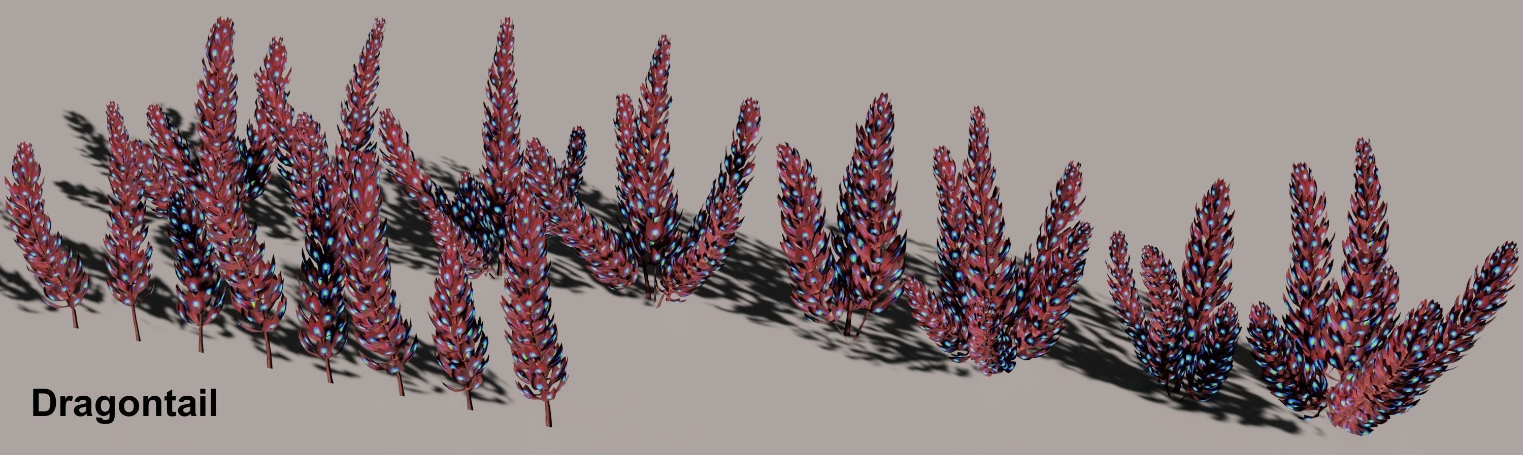 Glowing alien herbs 9 Low-poly 3D model_3