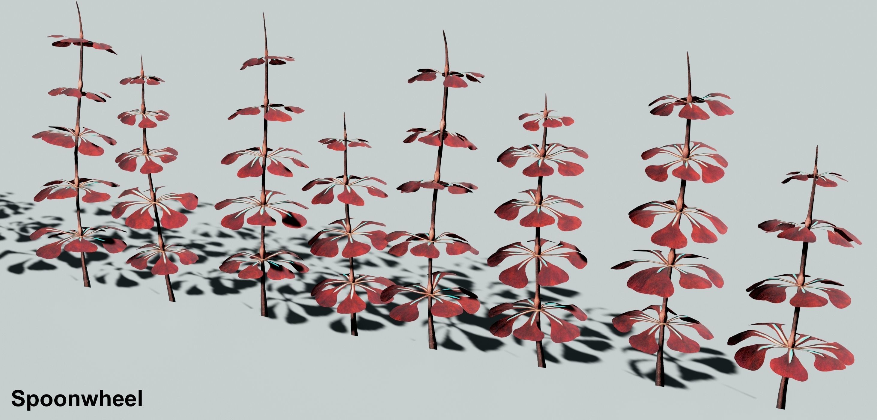 Glowing alien herbs 9 Low-poly 3D model_7