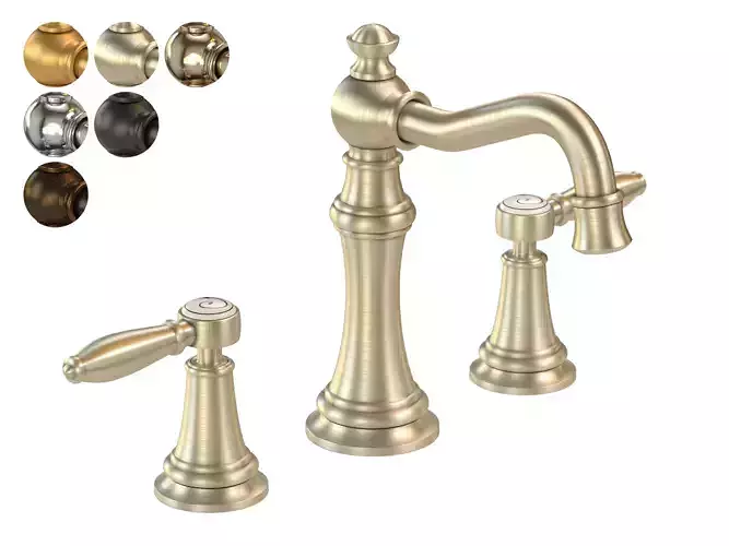 Moen Weymouth Double Lever Handle Widespread Bathroom Faucet