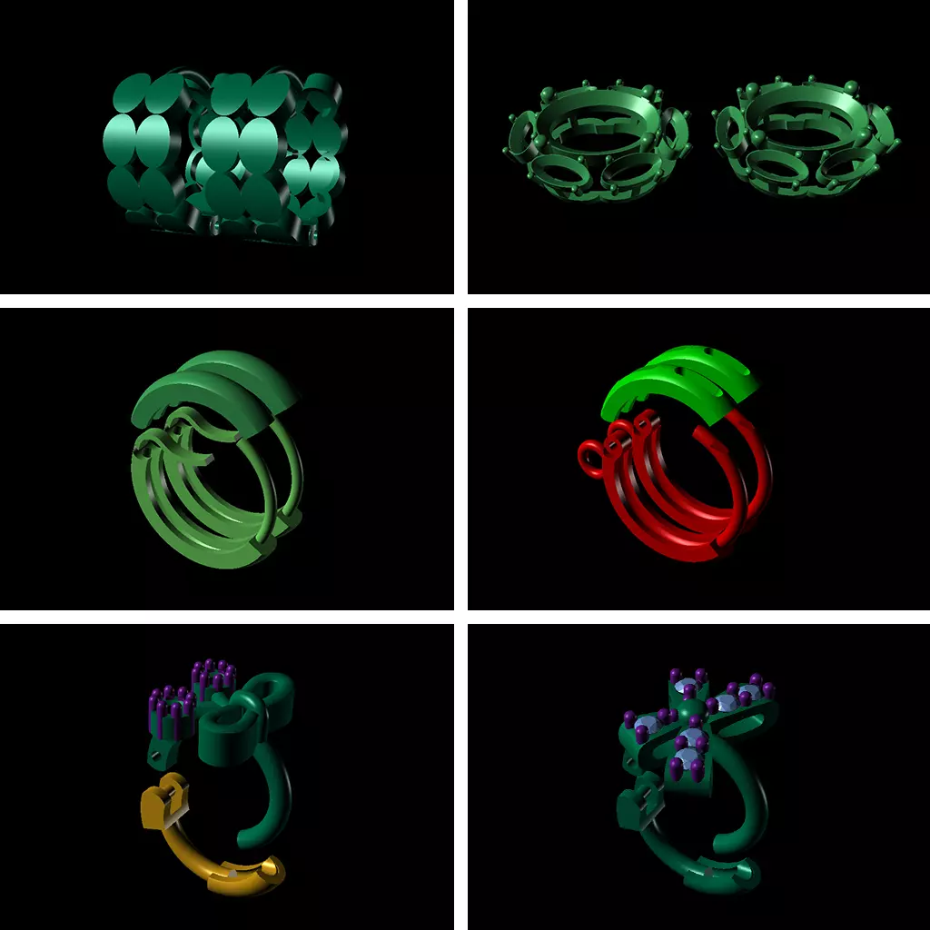 Classic Earring Model 3D STL Print File 3D Earring 3D print model_0