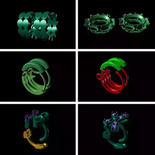 Classic Earring Model 3D STL Print File 3D Earring