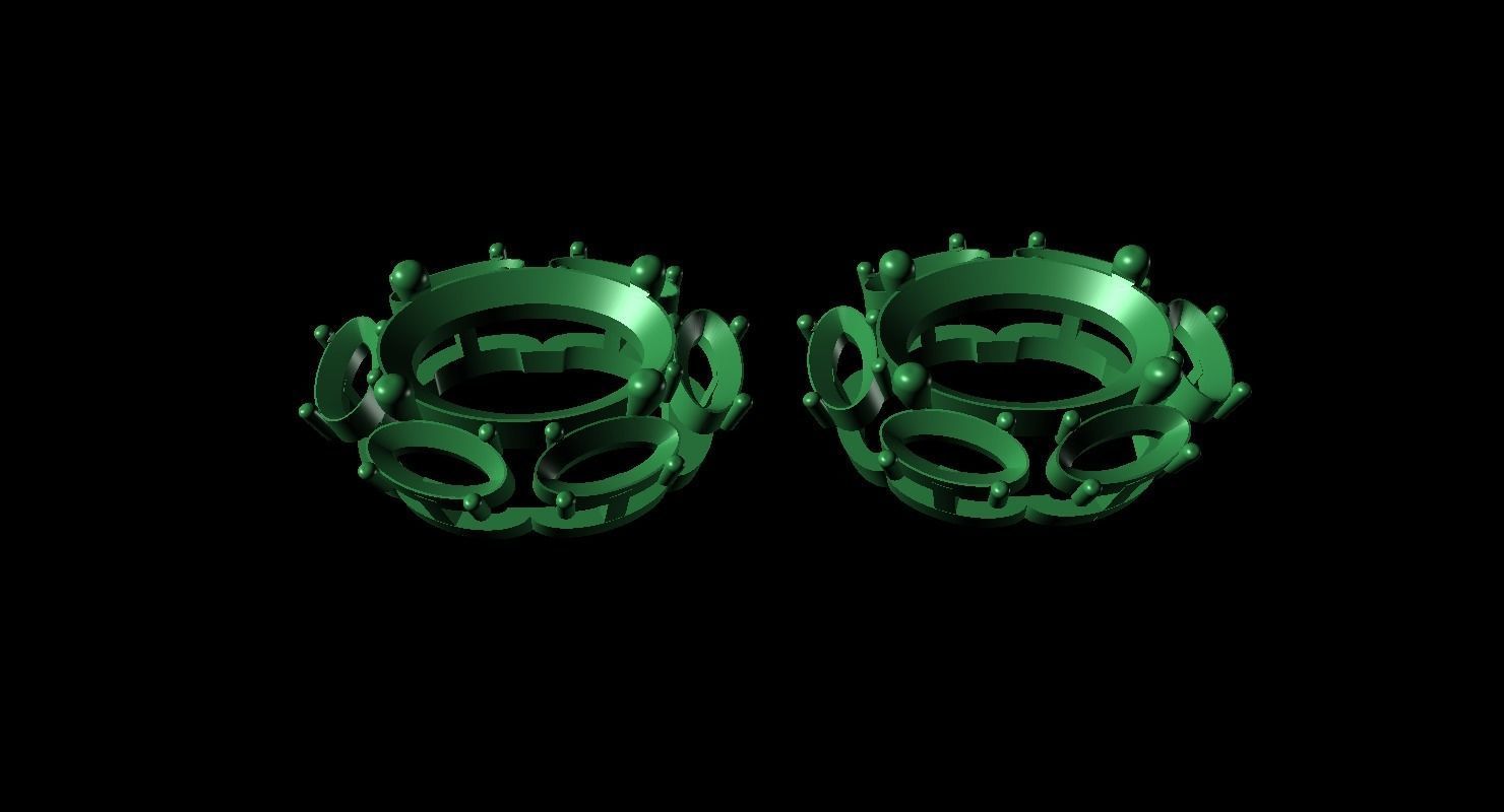 Classic Earring Model 3D STL Print File 3D Earring 3D print model_16