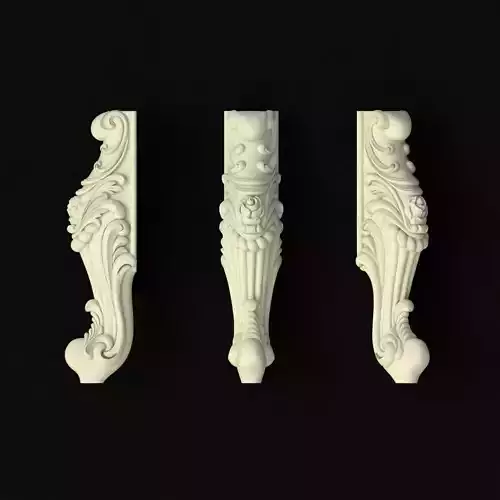 leg High quality 3d models for processing on a cnc machine