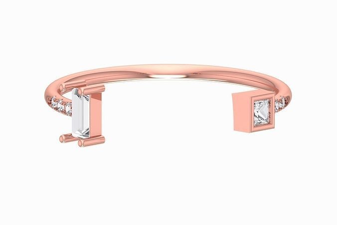 Women Light Weight Band Ring 3D print model