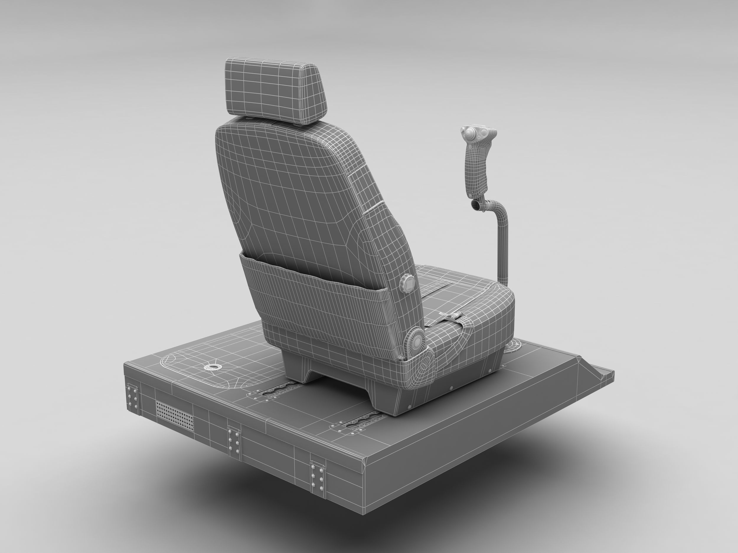 Pilot Seat 3D model_6