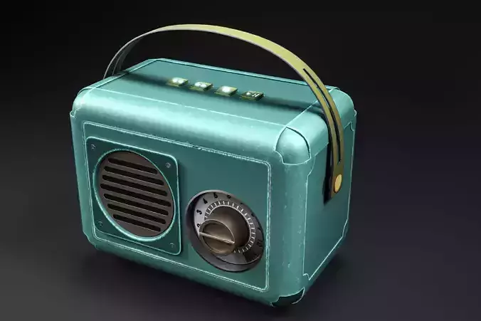 Green Mini Portable Wireless Speaker Low-poly 3D model Green Mini Portable Wireless Speaker Low-poly 3D model