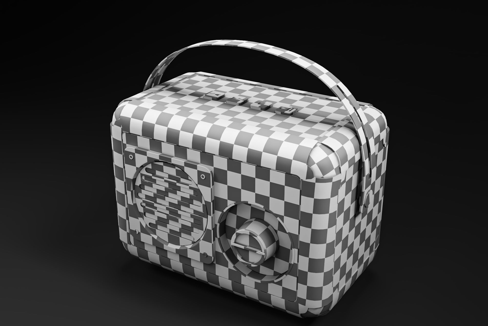 Green Mini Portable Wireless Speaker Low-poly 3D model_4