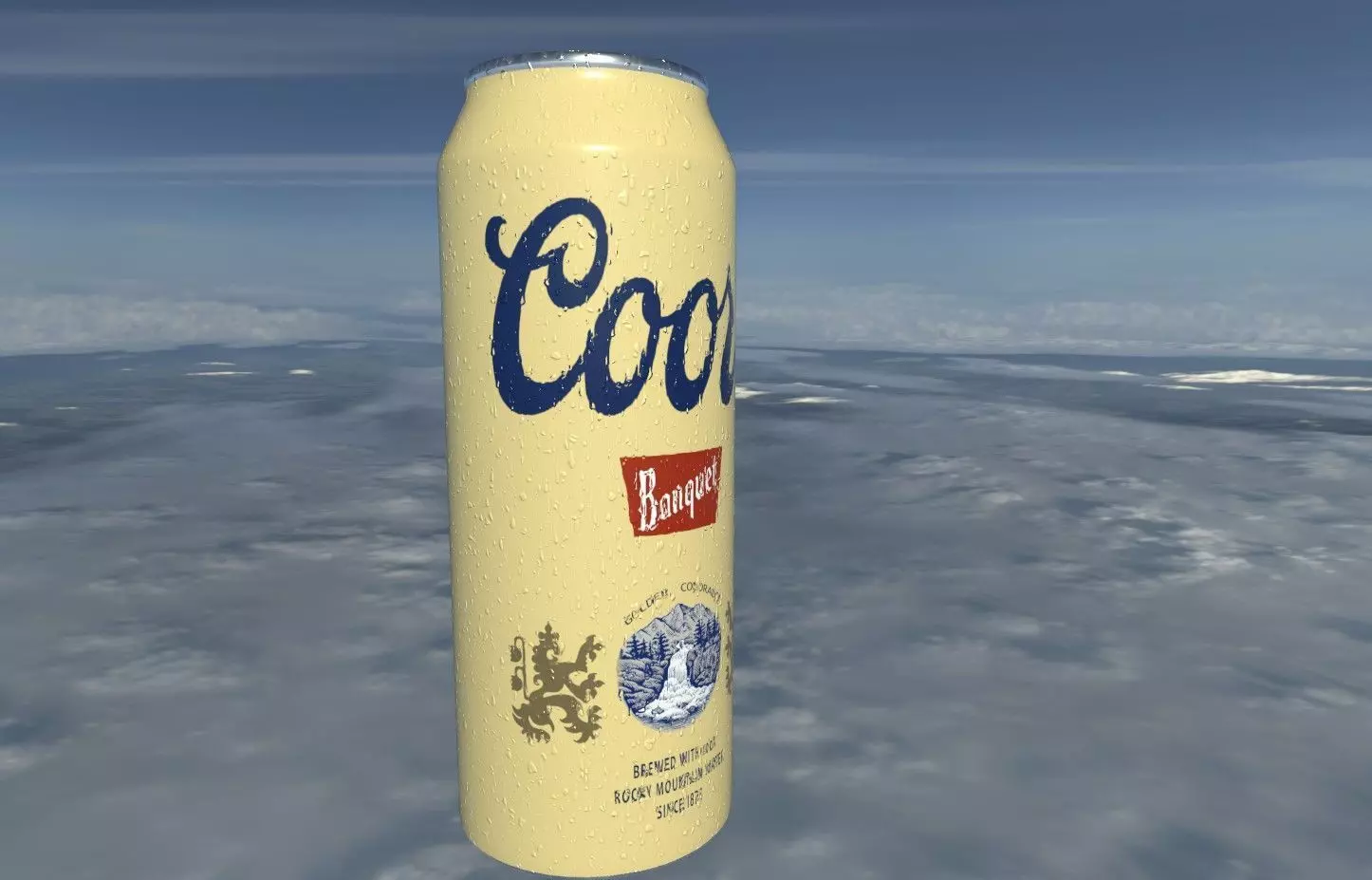 Coors Banquet Beer Low-poly 3D model_0