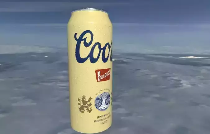 Coors Banquet Beer Low-poly 3D model