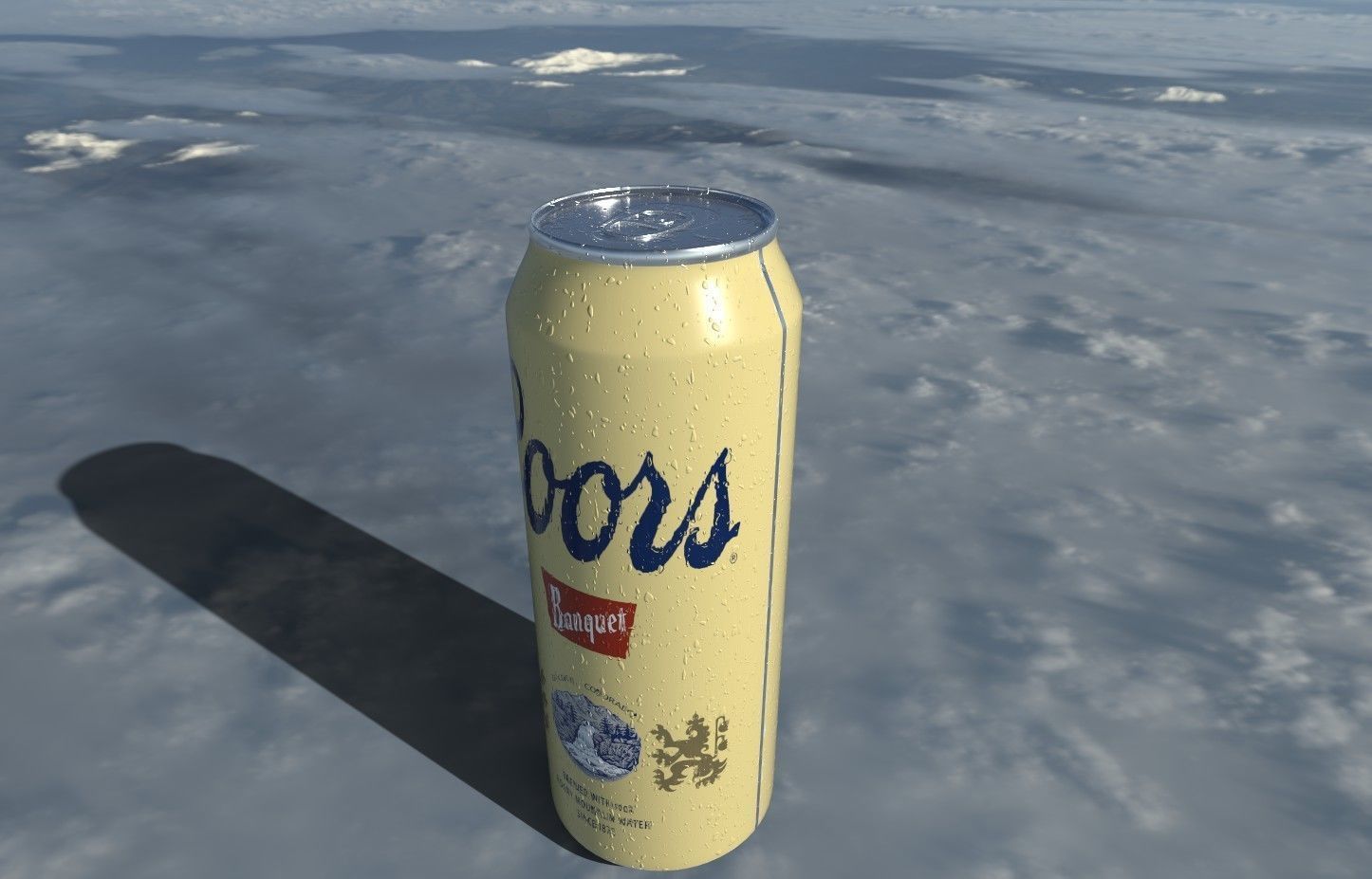 Coors Banquet Beer Low-poly 3D model_8