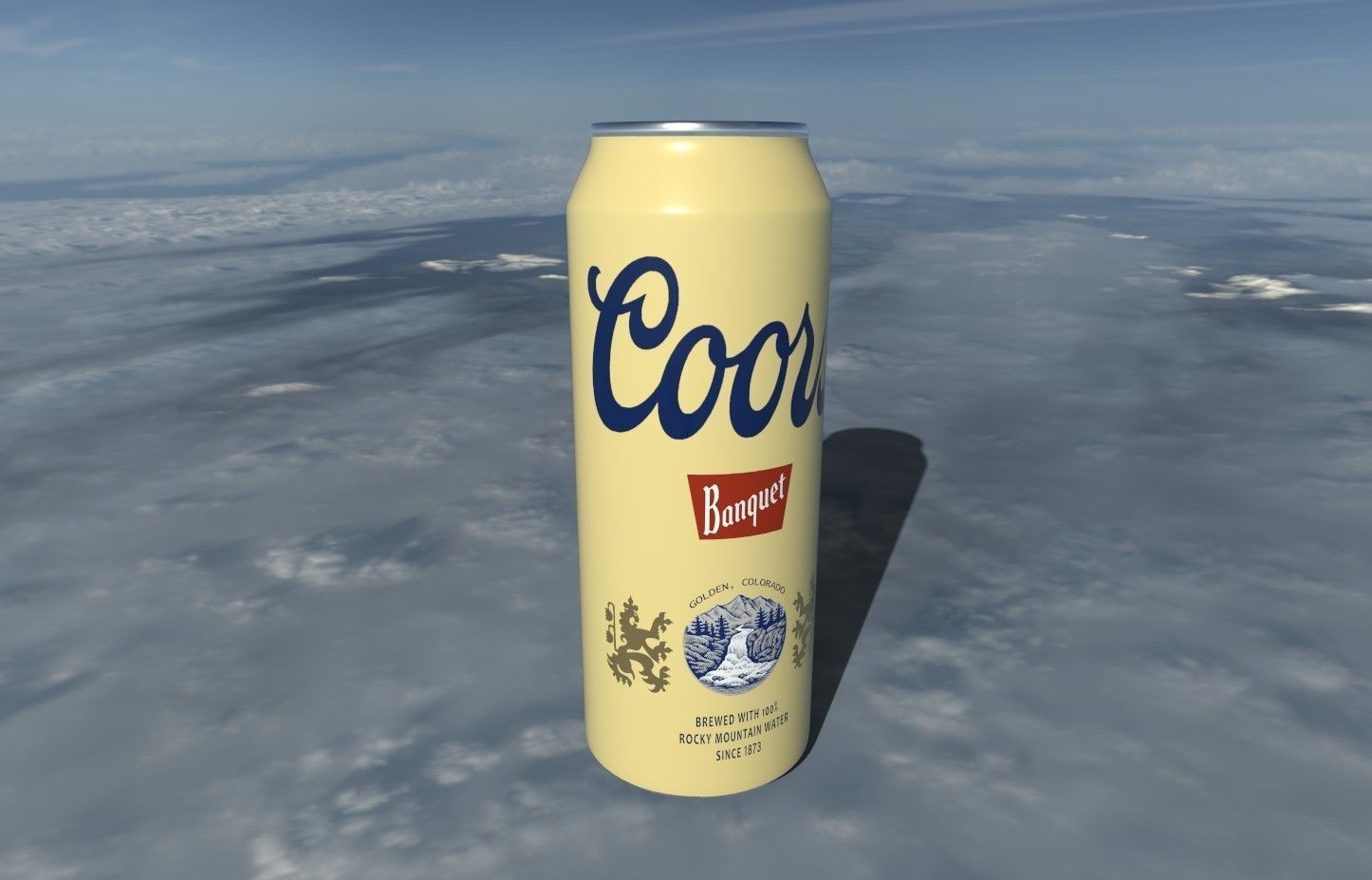 Coors Banquet Beer Low-poly 3D model_3