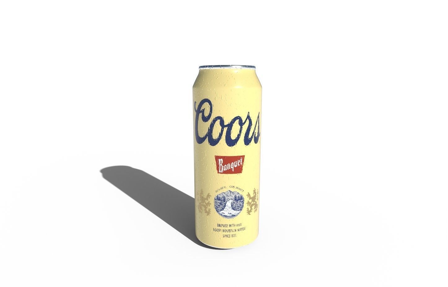 Coors Banquet Beer Low-poly 3D model_11