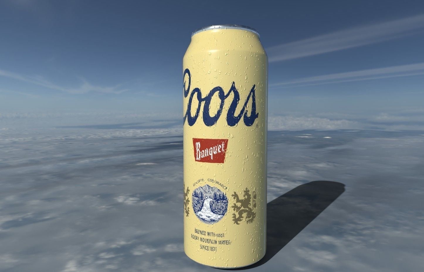 Coors Banquet Beer Low-poly 3D model_6
